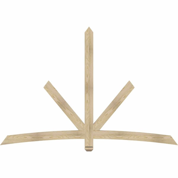 Ekena Millwork Alberta Rough Sawn Timber Gable Bracket, Douglas Fir, 84"W x 56"H x 2"D x 4"F, 16/12 Pitch GBW084X56X0204ALB00RDF - main